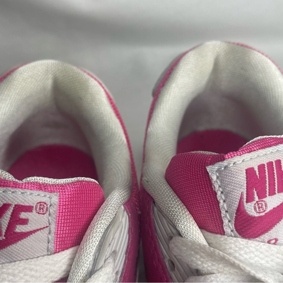 Nike Air Max 90 ‘13 GS Sneakers Youth US 5Y Textured Leather Elephant Pink White - Picture 15 of 16
